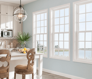 Double-hung windows in Alpharetta, GA home