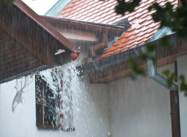 Gutter replacement needed at Acworth, GA home after heavy rains poor over