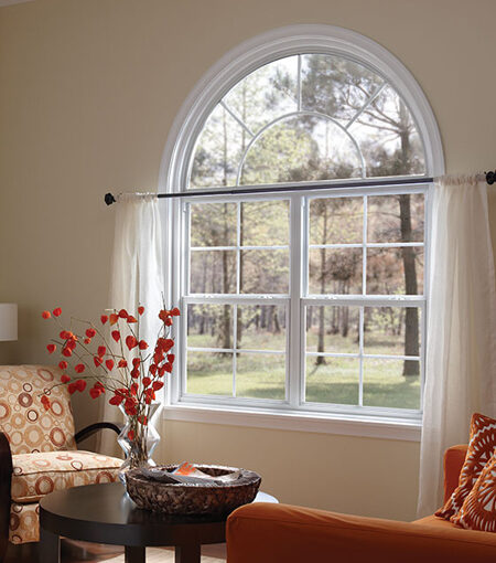 living room with Wood Composite Windows and Aluminum Window Replacement in North Decatur