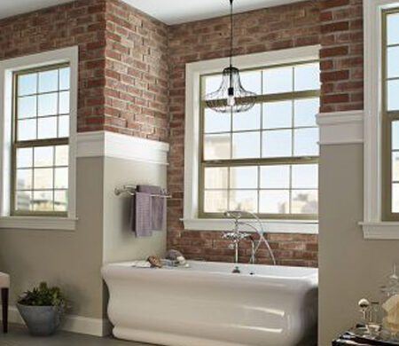 bathroom with New Window Installation, Vinyl Replacement Windows, and Fiberglass Window Replacement in Canton, GA